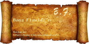Basz Flavián névjegykártya